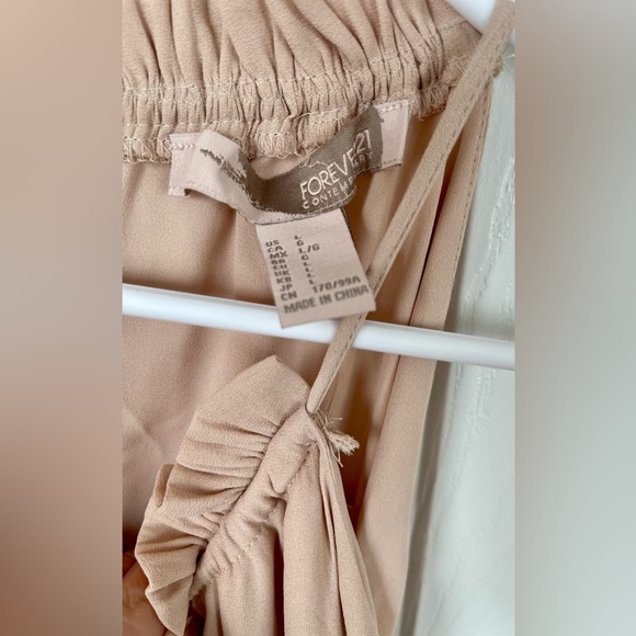 NWT Forever 21 Champagne Halter Style Dress - Picture 3 of 7